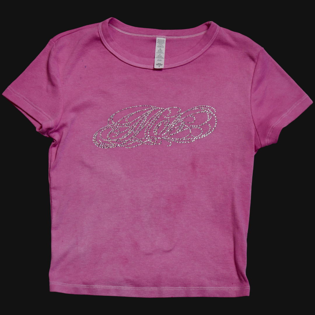 Pretty Pastel Baby Pink 14 — Rhinestone — Size S