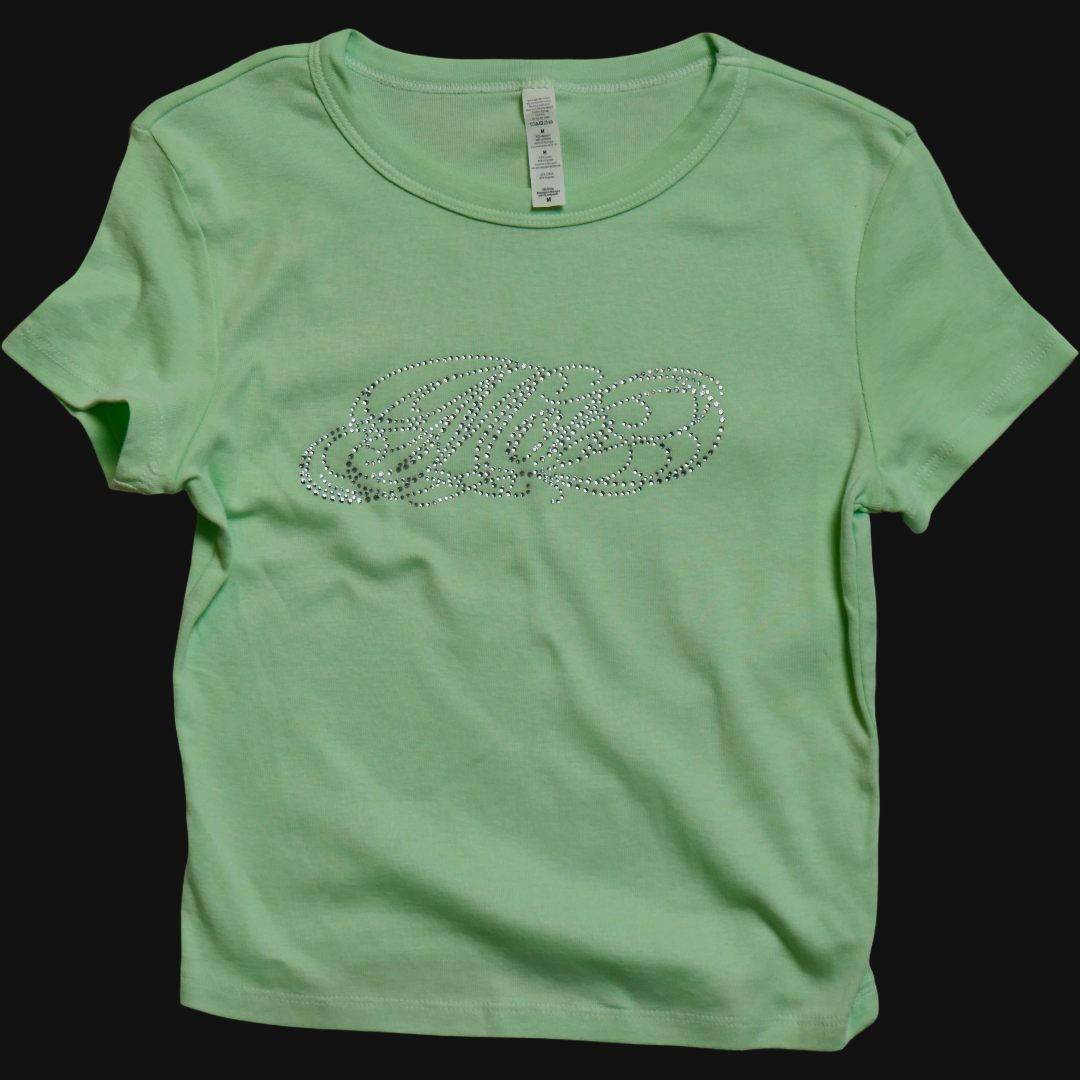 Pretty Pastel Mint 17 — Rhinestone — Size M