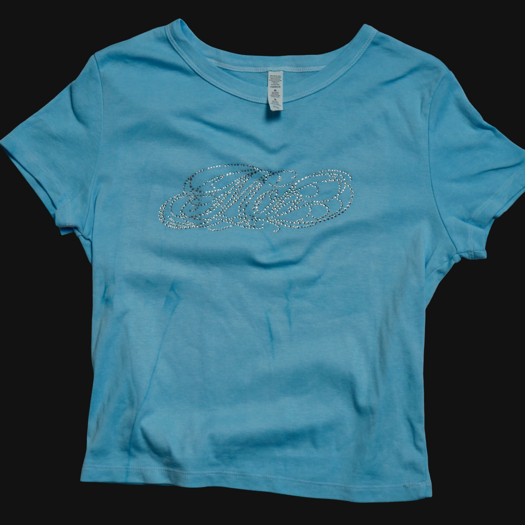 Pretty Pastel Sky Blue 23 — Rhinestone — Size XL